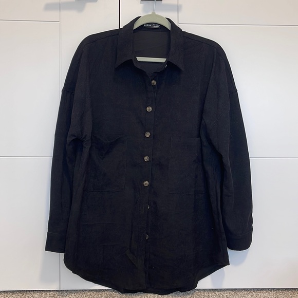 SHEIN Unity Patched Pocket Drop Shoulder Corduroy Coat - Picture 1 of 2